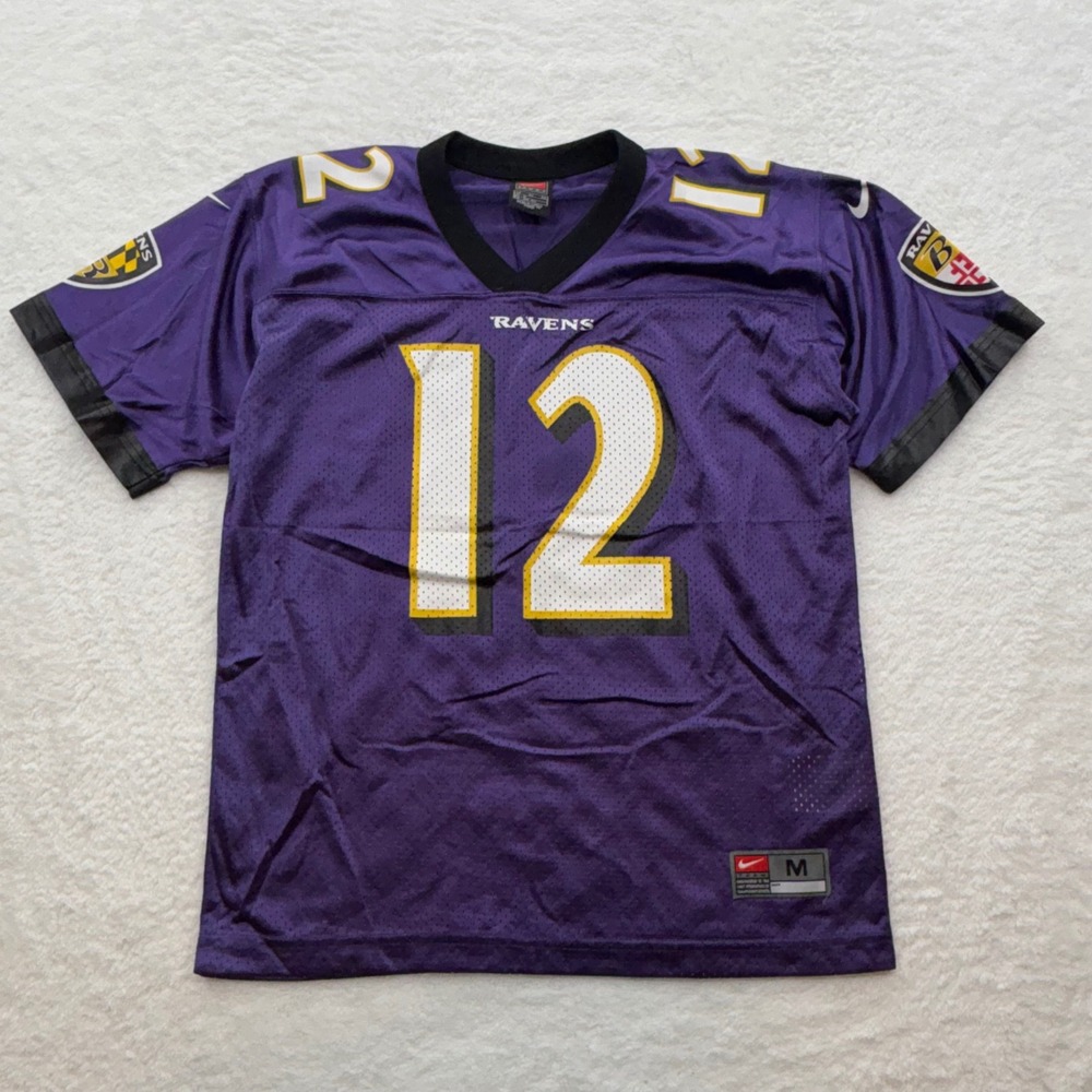 Nike Baltimore Ravens Tony Banks 12 Purple Football Jersey Youth Medium M
